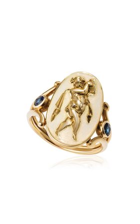 One-Of-A-Kind Danzante 18k Yellow Gold Sapphire Ring By Renato Cipullo | Moda Operandi