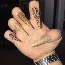 cheetah print stiletto nails - Google Search