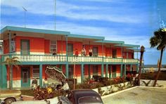 Reef Beach Motel - retro postcard - Daytona Beach Florida | Vintage hotels, Century hotel, Daytona beach florida