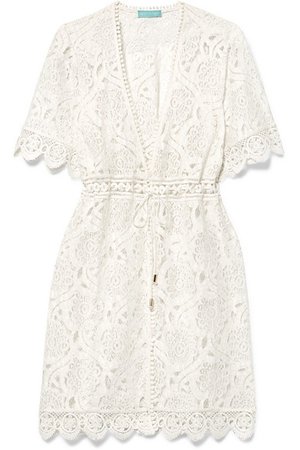 Melissa Odabash | Barrie cotton-blend corded lace mini dress | NET-A-PORTER.COM