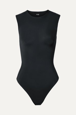 Black Lenox stretch-jersey thong bodysuit | Alix NYC | NET-A-PORTER