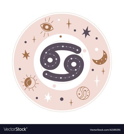 Cancer horoscope sign - zodiac astrology Vector Image