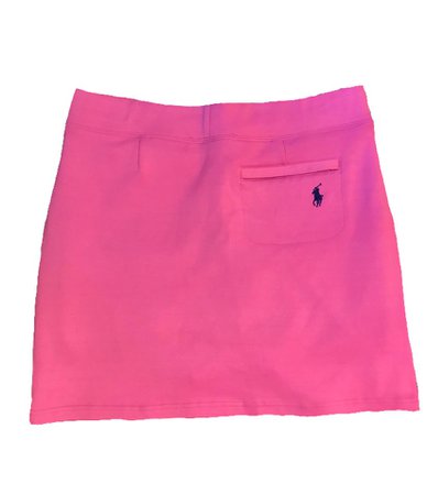 pink 90s polo mini skirt