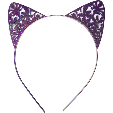 Purple Metal Cat Ear Headband 5in x 6in | Party City