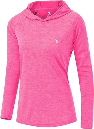 Amazon.com: TBMPOY Womens UPF 50+ Sun Protection Hoodie Shirt Long Sleeve Fishing Hiking Outdoor UV Shirt Lightweight Rose M : Clothing, Shoes & Jewelry