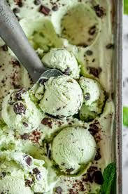 aesthetic mint chocolate chip ice cream - Google Search