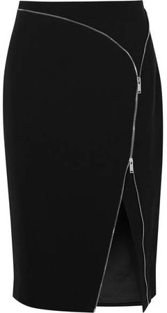 Peck Zip-embellished Cady Midi Skirt - Black