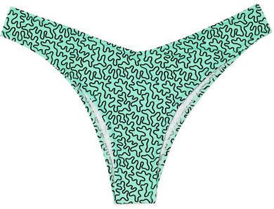 Fisch - Toiny Printed Bikini Briefs - Green