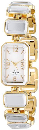 Amazon.com: kate spade new york Women's 1YRU0328 Clear Gold Wythe Bracelet Watch: Clothing