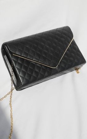 Black Chevron Clutch Bag | Accessories | PrettyLittleThing