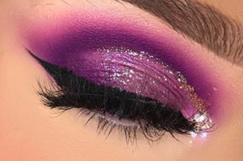 Purple Sparkle Eye Makeup