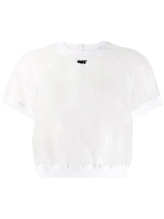 Off-White sheer logo T-shirt $420 - Buy SS19 Online - Fast Global Delivery, Price