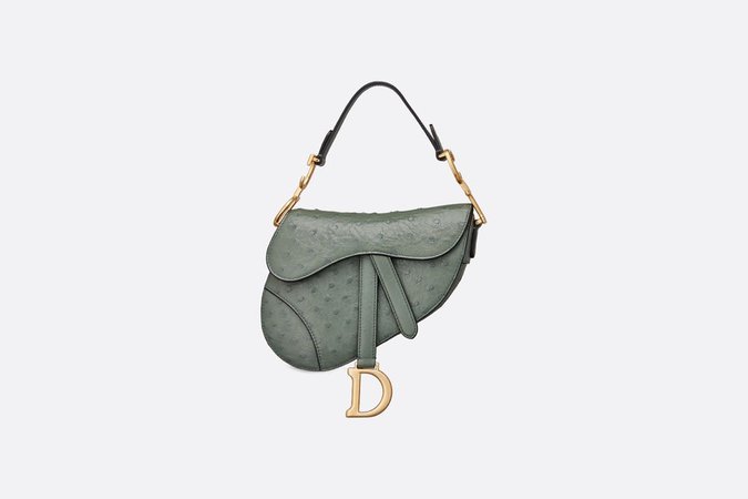 Mini Saddle ostrich bag - Bags - Woman | DIOR