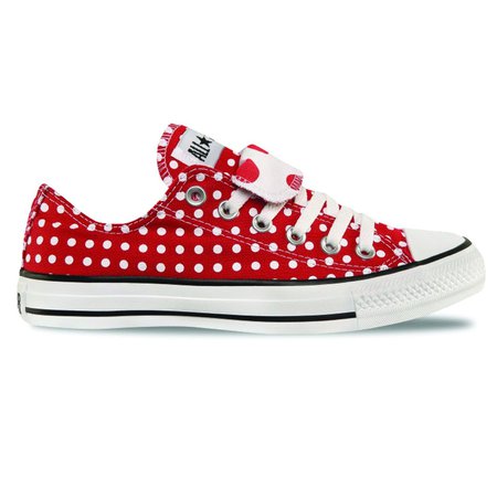 Polka Dot Converse - Red … | wish closet | Shoes…