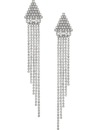 Gucci Metal Earrings With Crystals 570512J1D50 Metallic | Farfetch