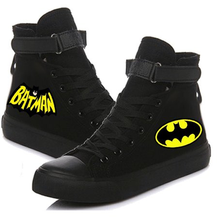 Batman Velcro Lace Hightop Sneakers Comfortable Canvas Shoes for Men and Women | Wish