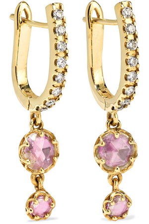 Larkspur & Hawk | Ivy Ohrringe aus 14 Karat Gold mit Diamanten | NET-A-PORTER.COM