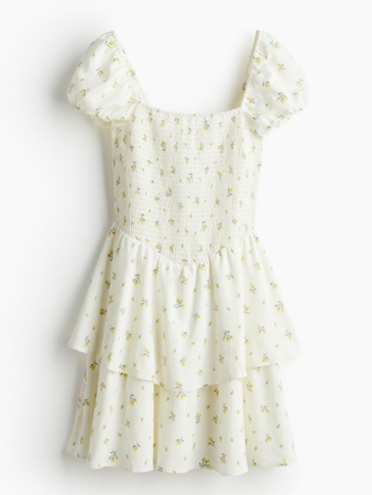floral cream dress
