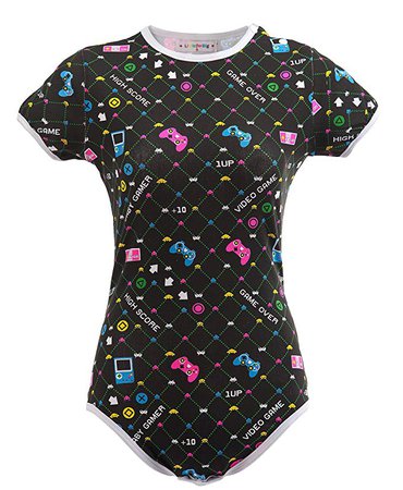 Amazon.com: Littleforbig Adult Baby Diaper Lover Button Crotch Romper Onesie -Baby Gamer Onesie: Clothing