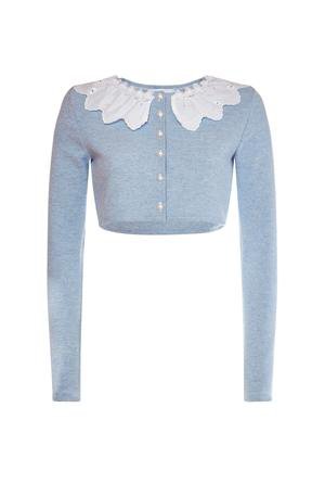 BLUE CROPPED CARDIGAN – DUYGU AY COLLECTION