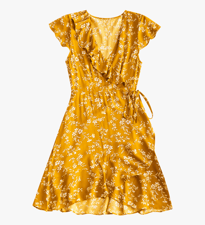 Dropshipping Summer Maxi Dress,flower Girl Dress Dropshiper,cotton - Yellow Summer Dress Png, Transparent Png , Transparent Png Image - PNGitem