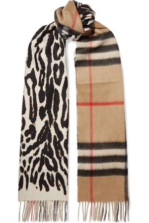 Burberry | Fringed printed cashmere scarf | NET-A-PORTER.COM