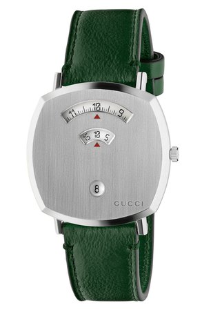 Gucci Grip Leather Strap Watch, 38mm | Nordstrom