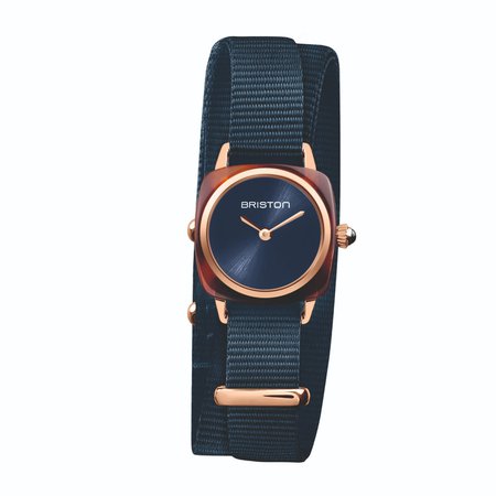 Briston Watches Clubmaster Lady Acetate Midnight Blue, Rose Gold Finishings