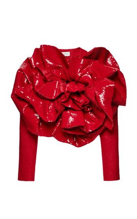 Sequined Linen-Twill Jacket By Magda Butrym | Moda Operandi