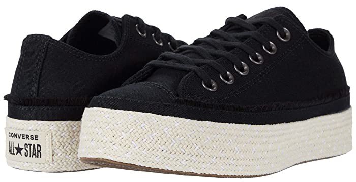Chuck Taylor All Star Espadrille - Ox (Black/White/Natural) Women's Shoes