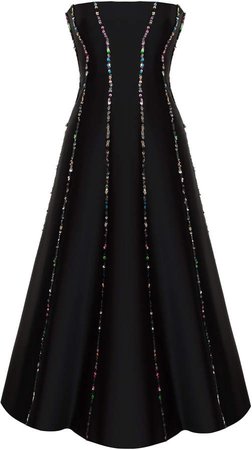 Sequined Silk Corset Midi Dress