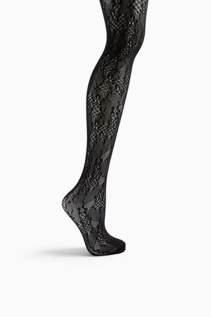 Black Floral Lace Tights | Topshop