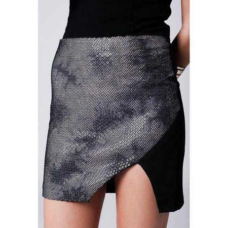 Skirts | Shop Women's Grey Wrap Mini Skirt at Fashiontage | 2303219-27222