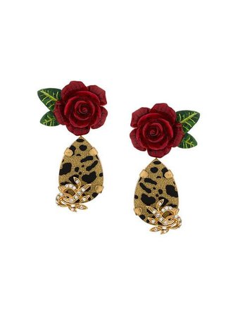 Dolce & Gabbana pendant rose earrings