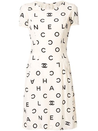 Chanel Logo Print Dress