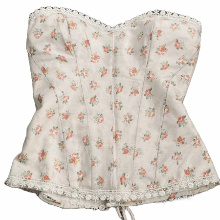 floral white corset top