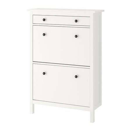 IKEA - HEMNES Shoe cabinet with 2 compartments, white