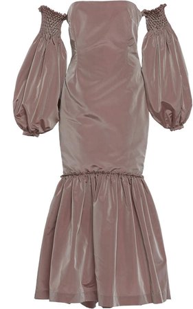 By Efrain Mogollon Eleonora Strapless Silk-Taffeta Dress Size: 0