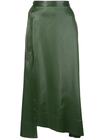 3.1 Phillip Lim Asymmetric Midi Skirt S2013495CHZ Green | Farfetch