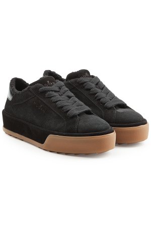 Suede Sneakers with Faux Shearling Insole Gr. IT 39