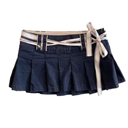 navy blue black dark Abercrombie skirt 2000s