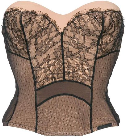 Pre-Owned strapless lace bustier