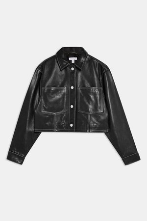 Black Leather Western Jacket | Topshop