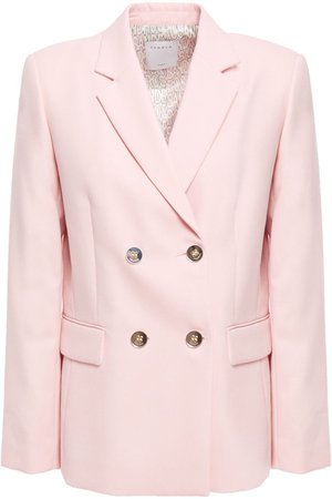 Blush Omer double-breasted piqué blazer | Sale up to 70% off | THE OUTNET | SANDRO | THE OUTNET