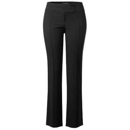 Made by Olivia - Made by Olivia Women's Relaxed Boot-Cut Stretch Office Pants Trousers Slacks - Walmart.com - Walmart.com