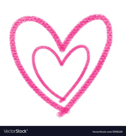 Double pink heart Royalty Free Vector Image - VectorStock