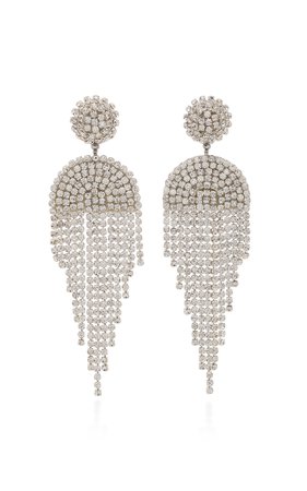 Waterfall Crystal Drop Earrings by Oscar de la Renta | Moda Operandi