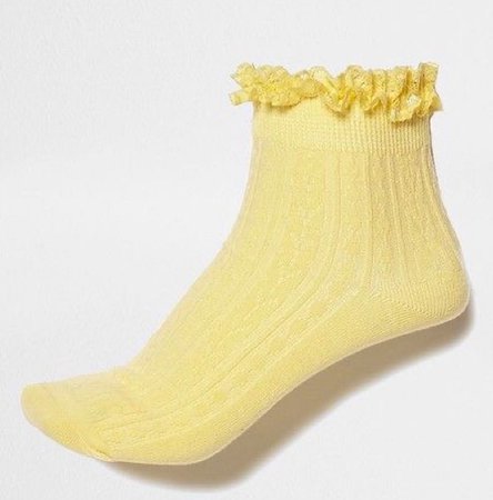 frilly yellow socks