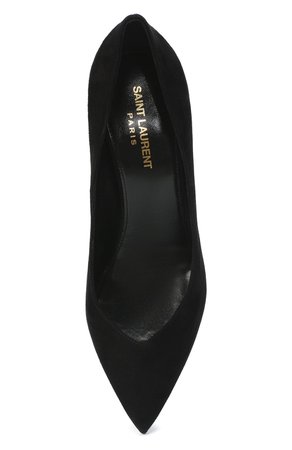 Женские черные замшевые туфли paris SAINT LAURENT — купить за 49950 руб. в интернет-магазине ЦУМ, арт. 632612/C2000
