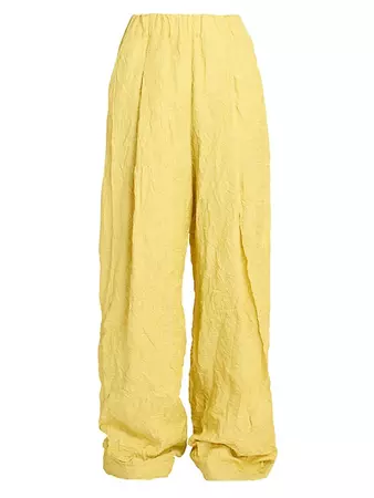 Shop Dries Van Noten Pila Crinkled Wide-Leg Pants | Saks Fifth Avenue